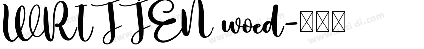 WRITTEN woed字体转换